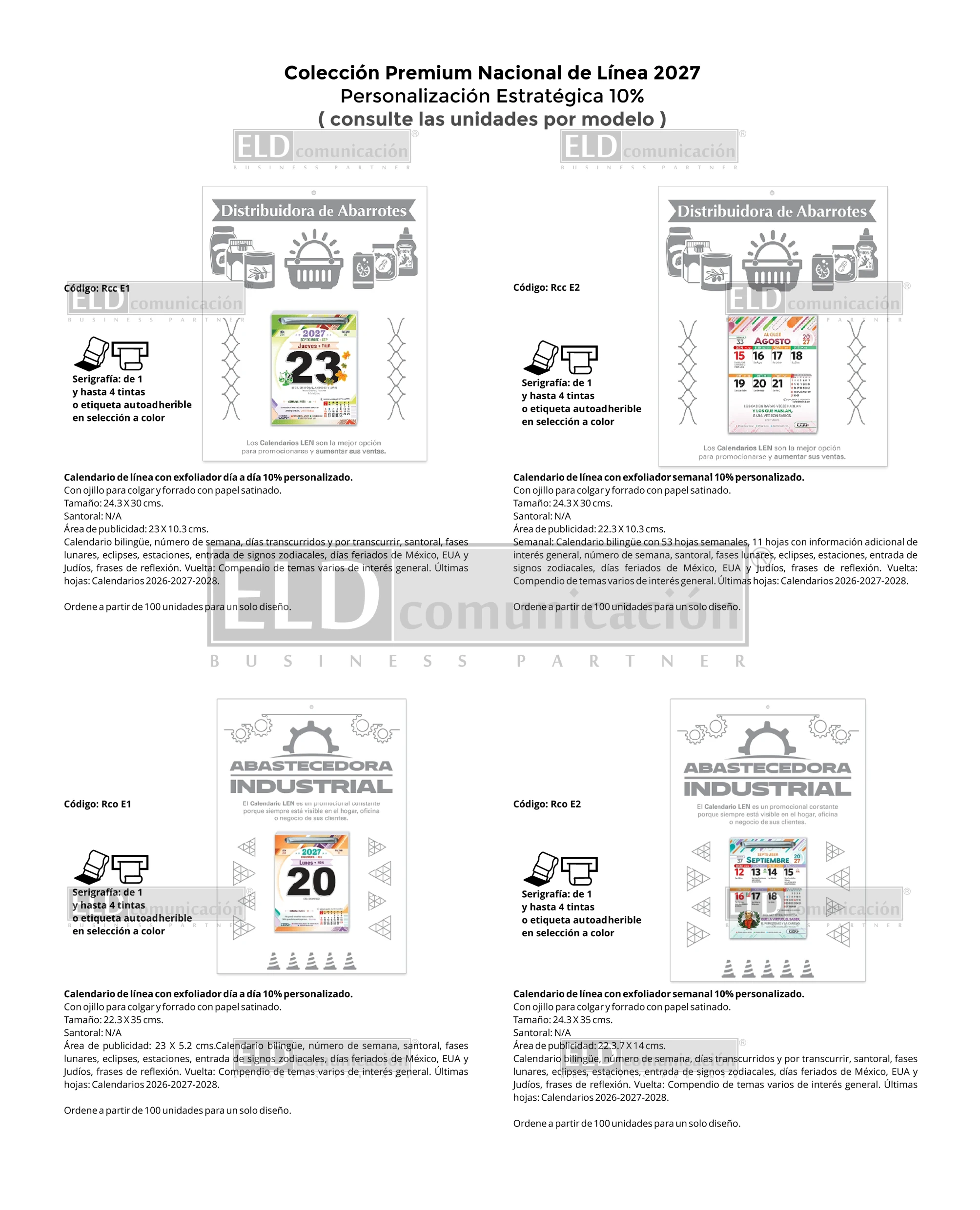 Calendarios Colección Premium Nacional de Línea 2027 05