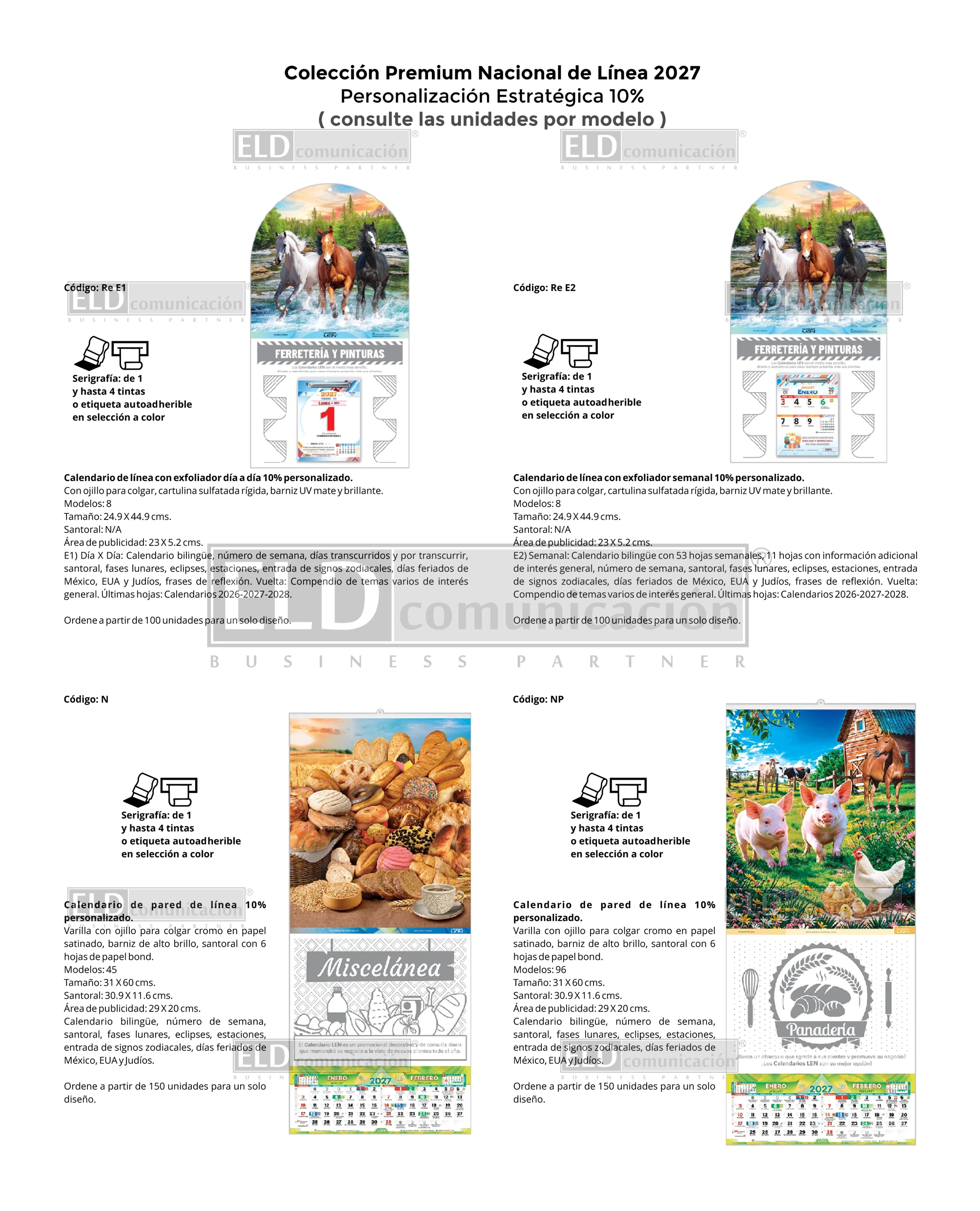 Calendarios Colección Premium Nacional de Línea 2027 06