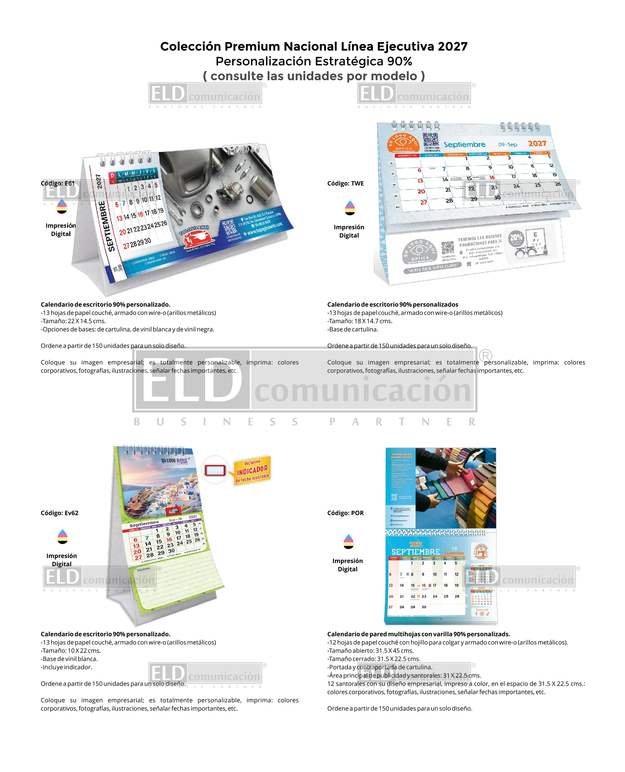 Calendarios Colección Premium Nacional Línea Ejecutiva 2027 03