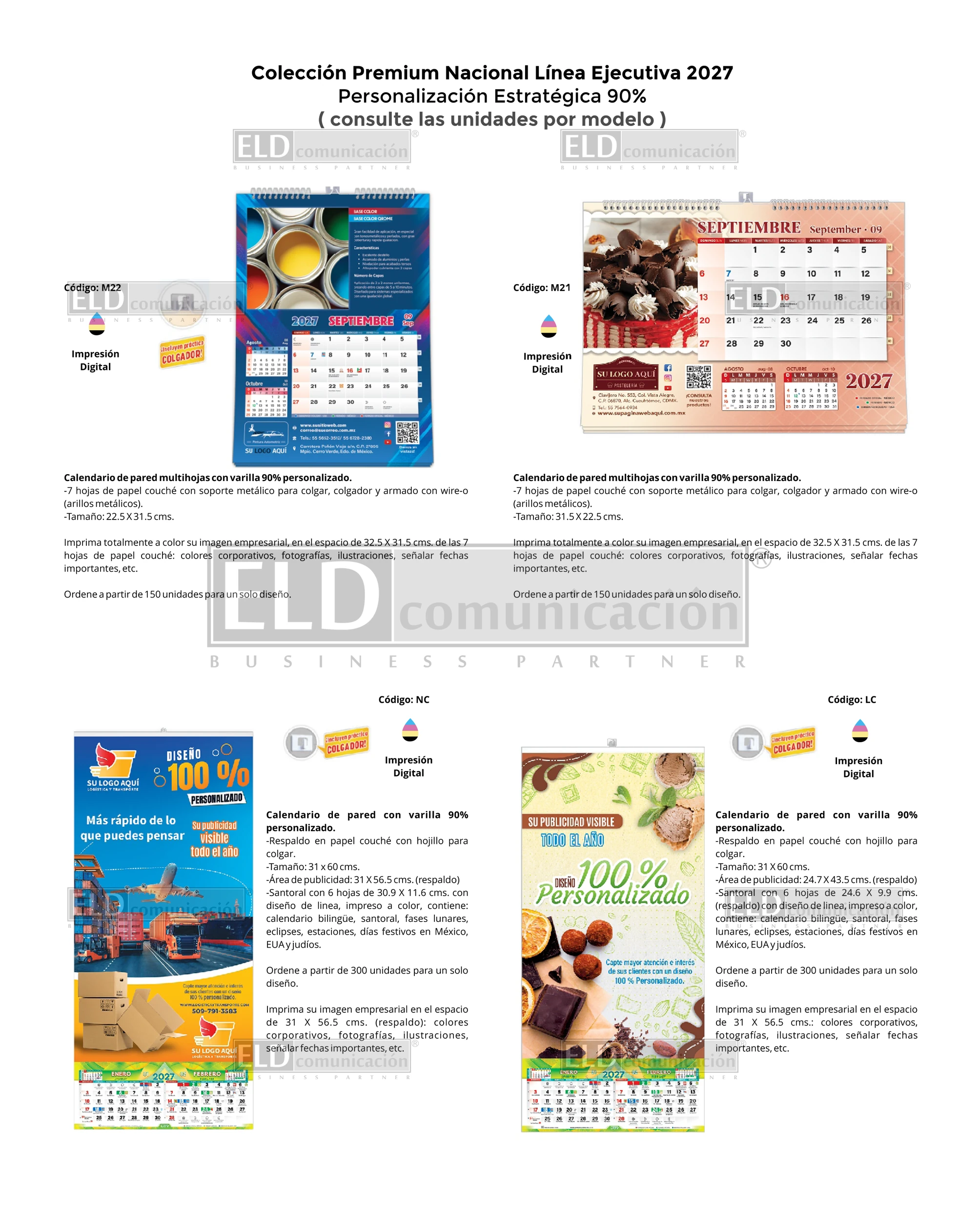 Calendarios Colección Premium Nacional Línea Ejecutiva 2027 04