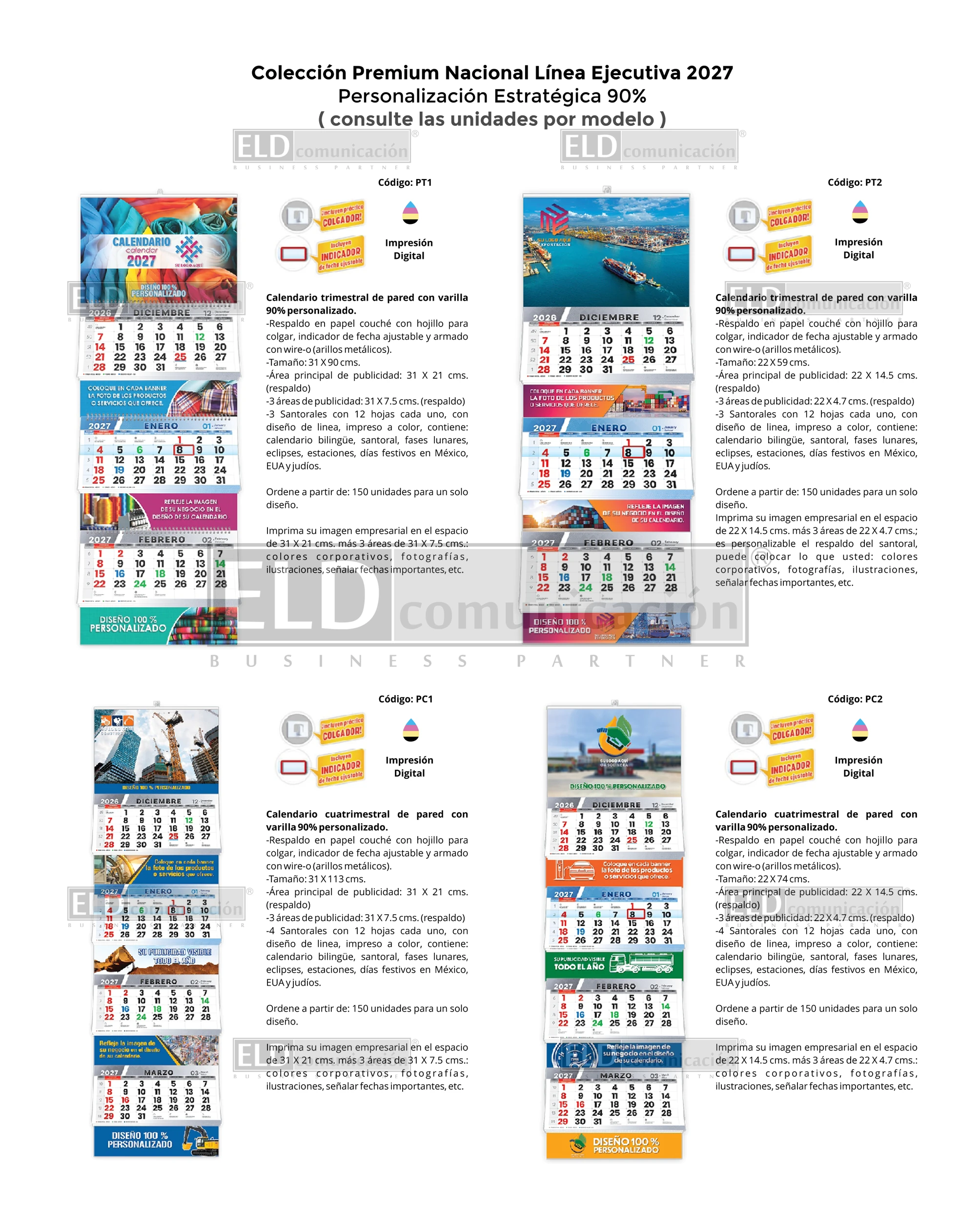 Calendarios Colección Premium Nacional Línea Ejecutiva 2027 05