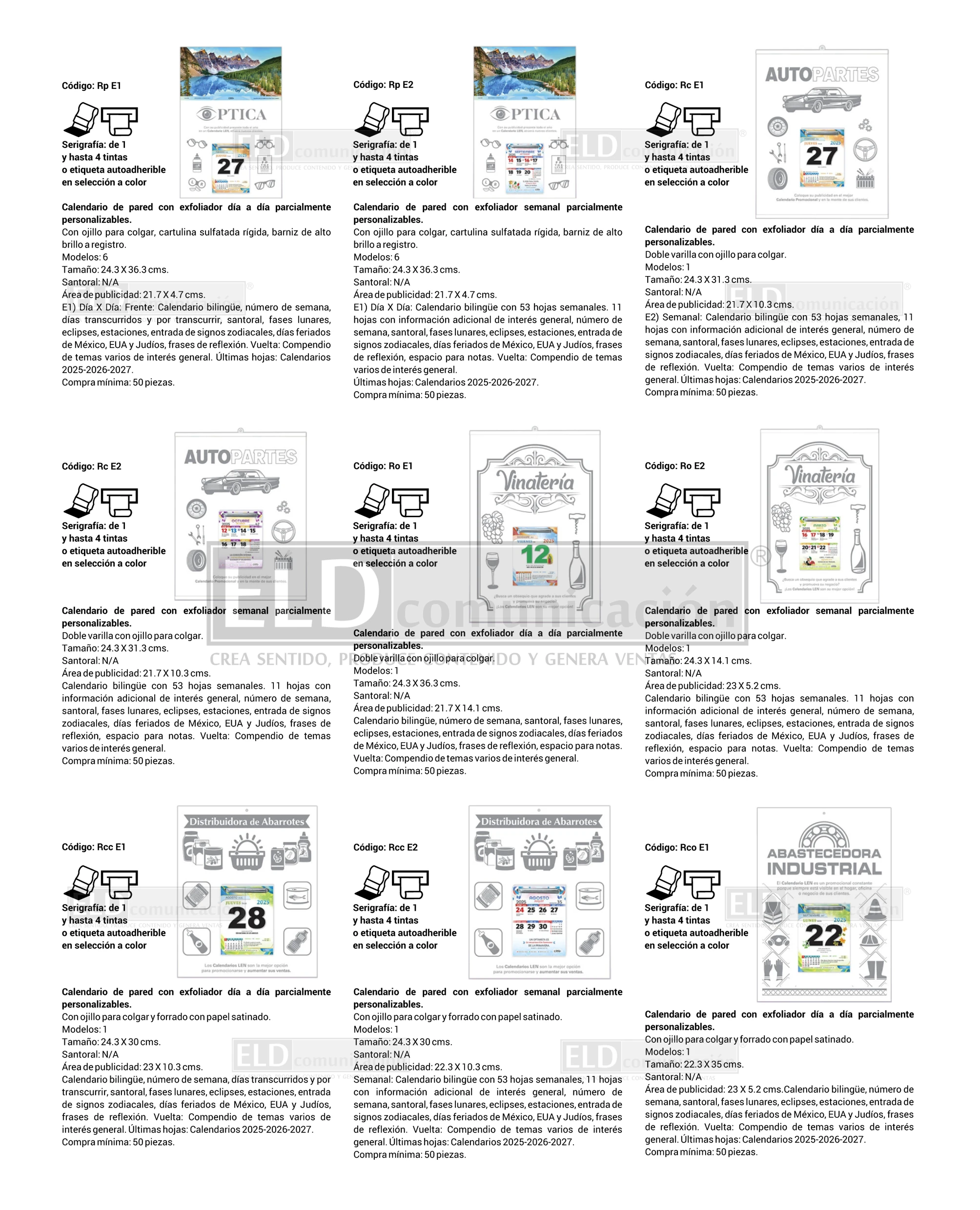 Calendarios Personalizados 10
