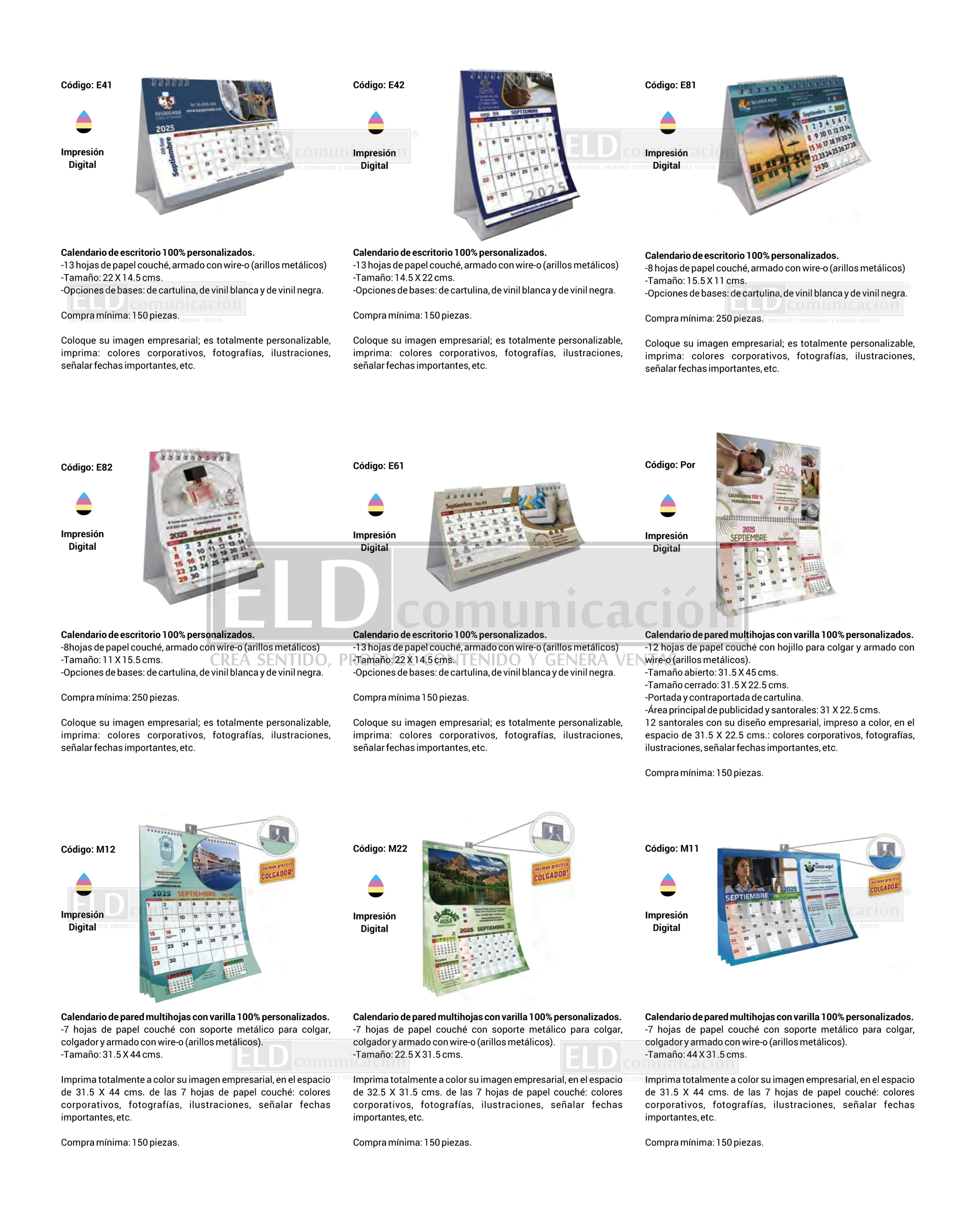 Calendarios Personalizados 01