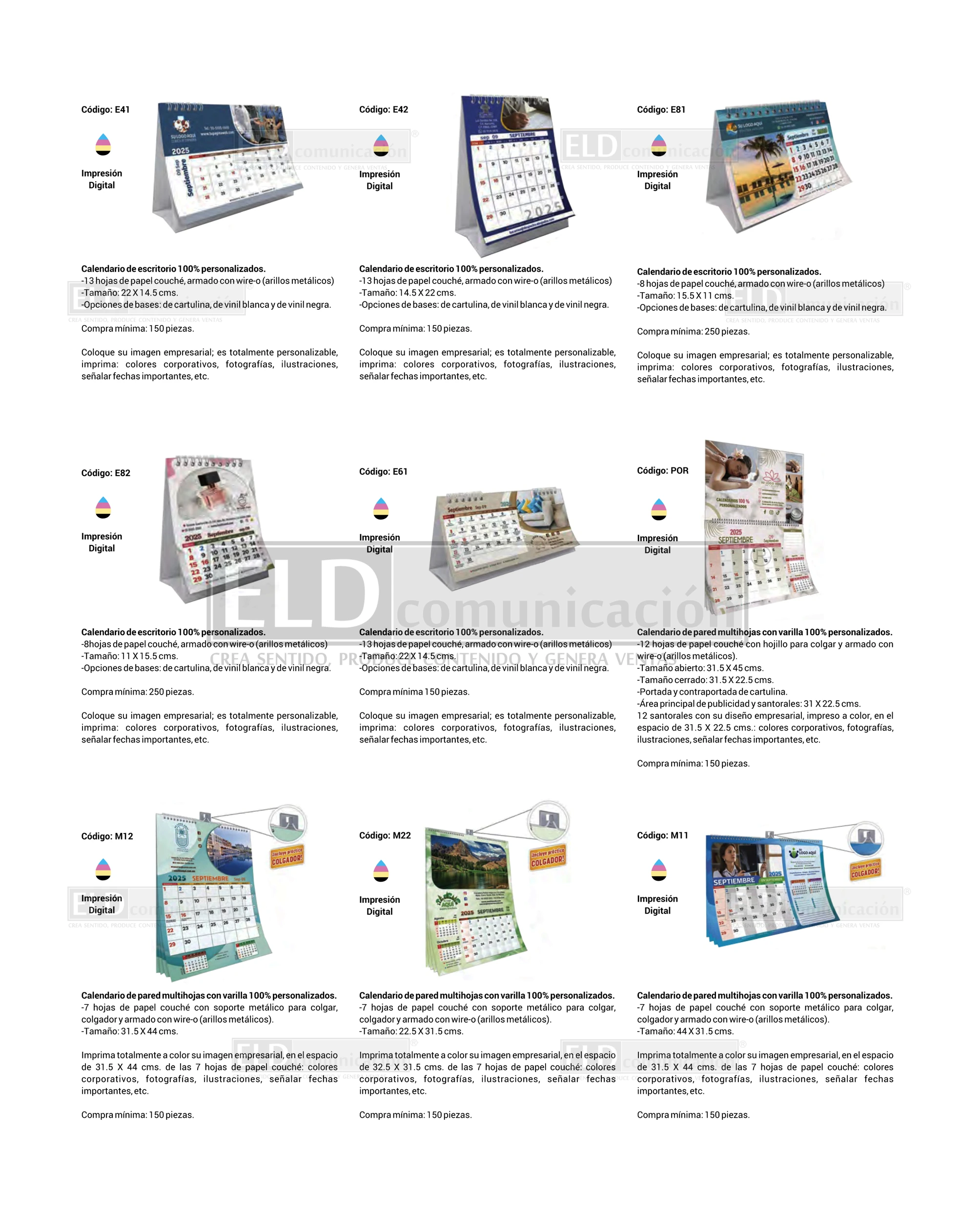 Calendarios Personalizados 01