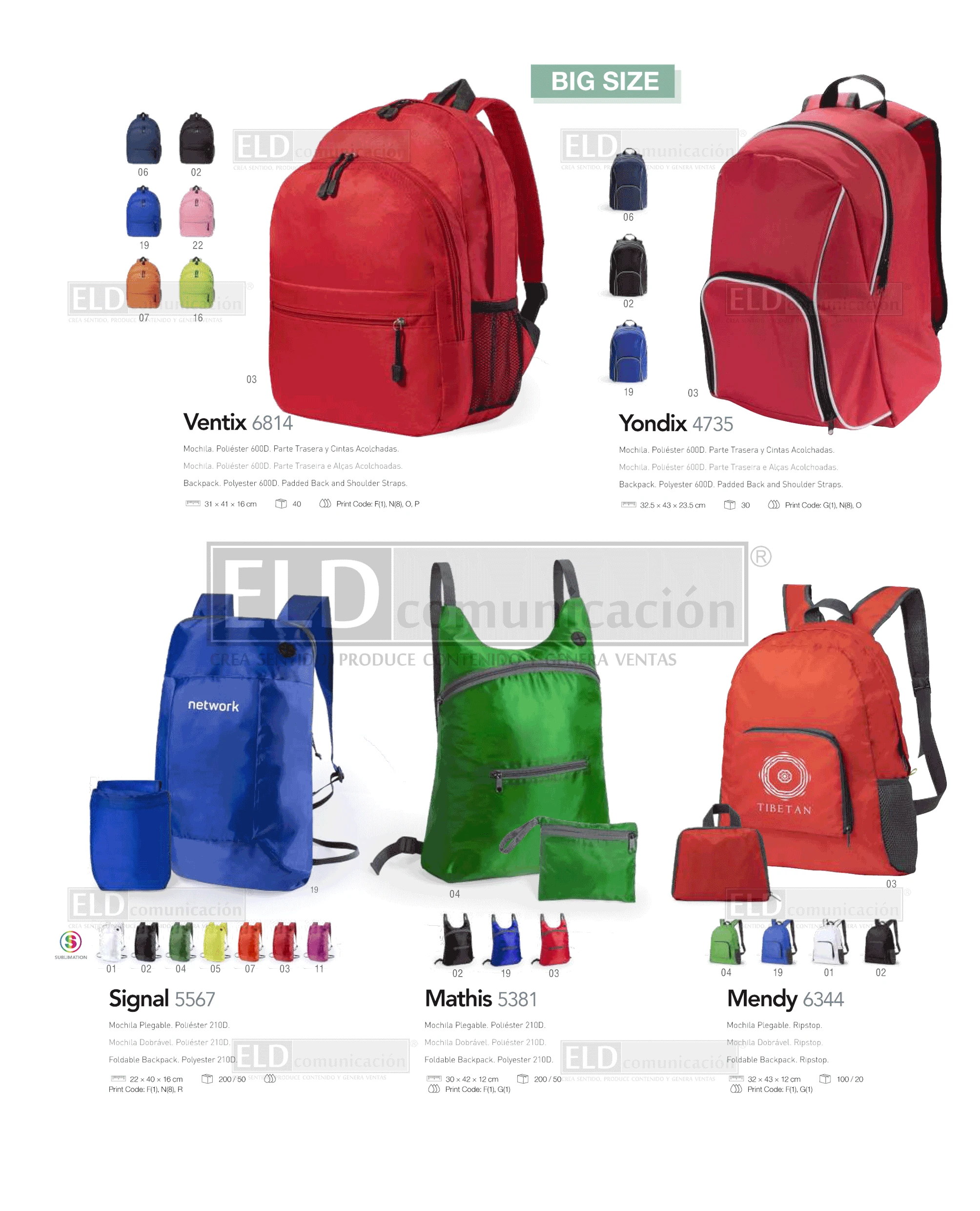 Mochilas Promocionales Especiales 34
