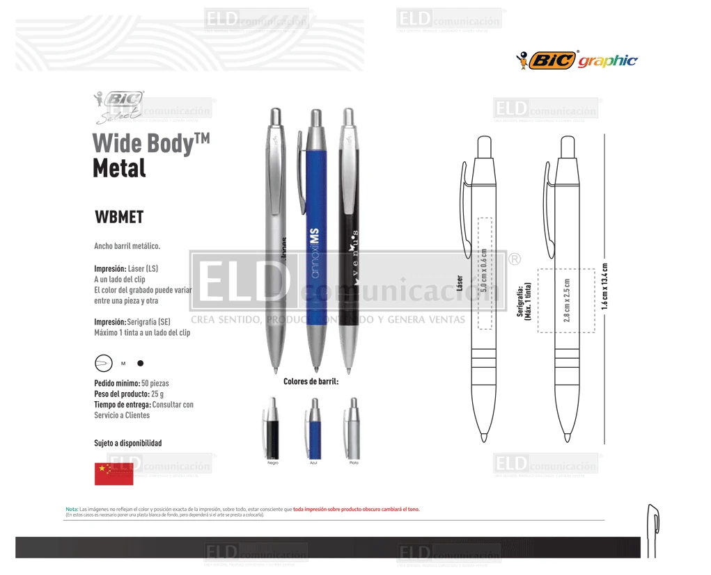 Bolígrafos Wide Body Metal BIC Select