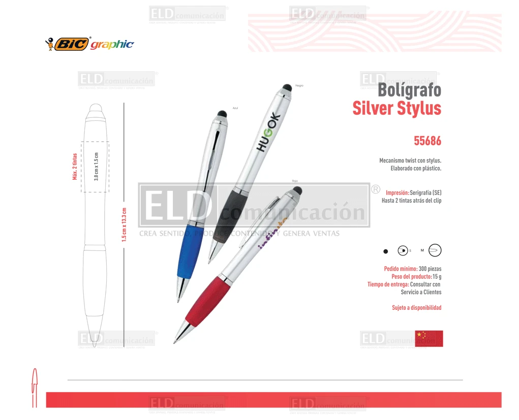 Bolígrafos Silver Stylus de BIC