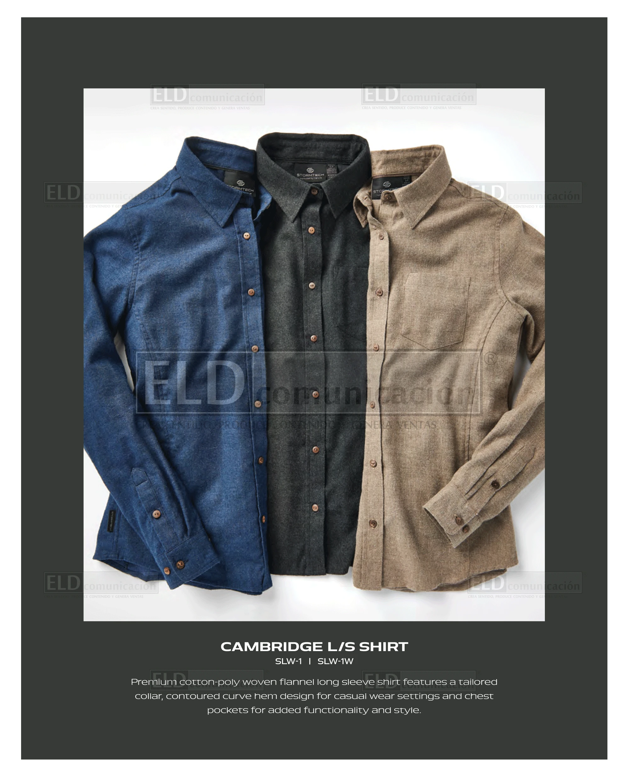 Camisas casuales premium modelo cambridge stormtech