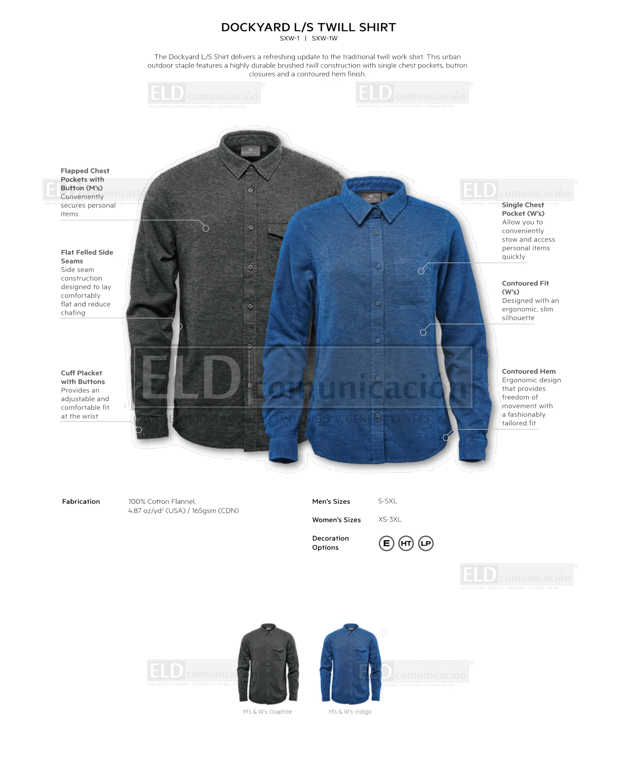 Camisas casuales premium modelo dockyard colores stormtech