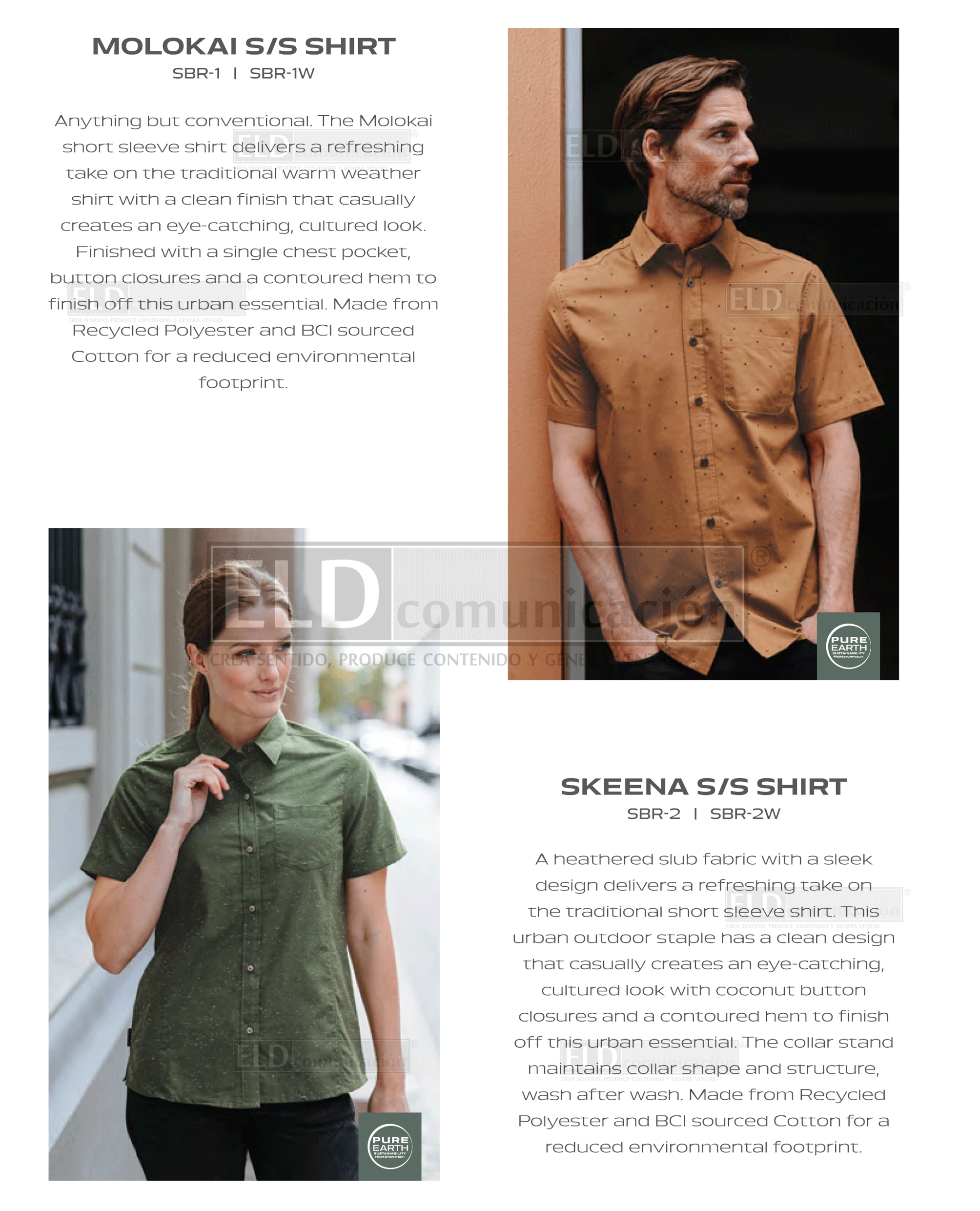 Camisas casuales premium modelo molokai y skeena stormtech