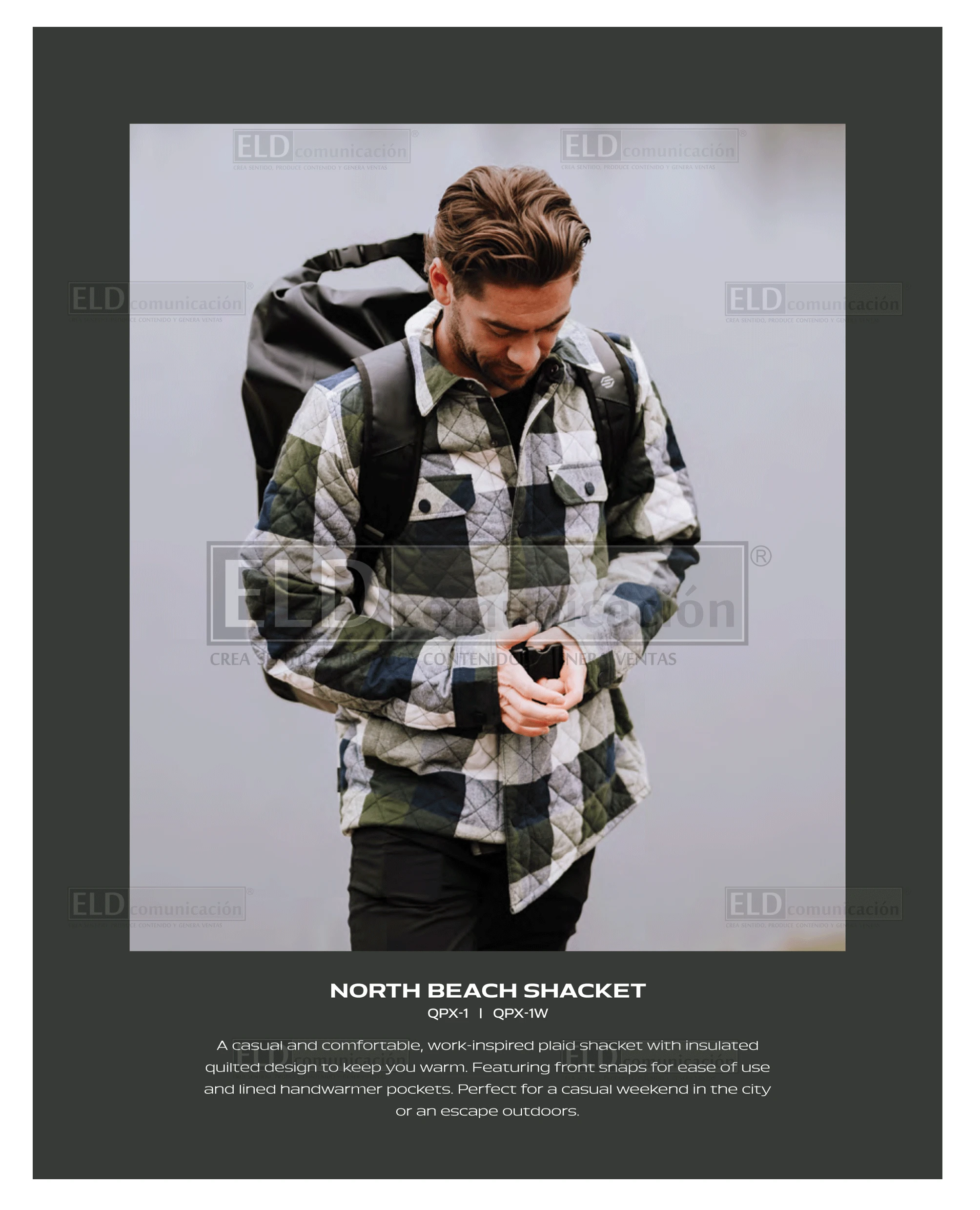 Camisas casuales premium modelo north beach shacket stormtech