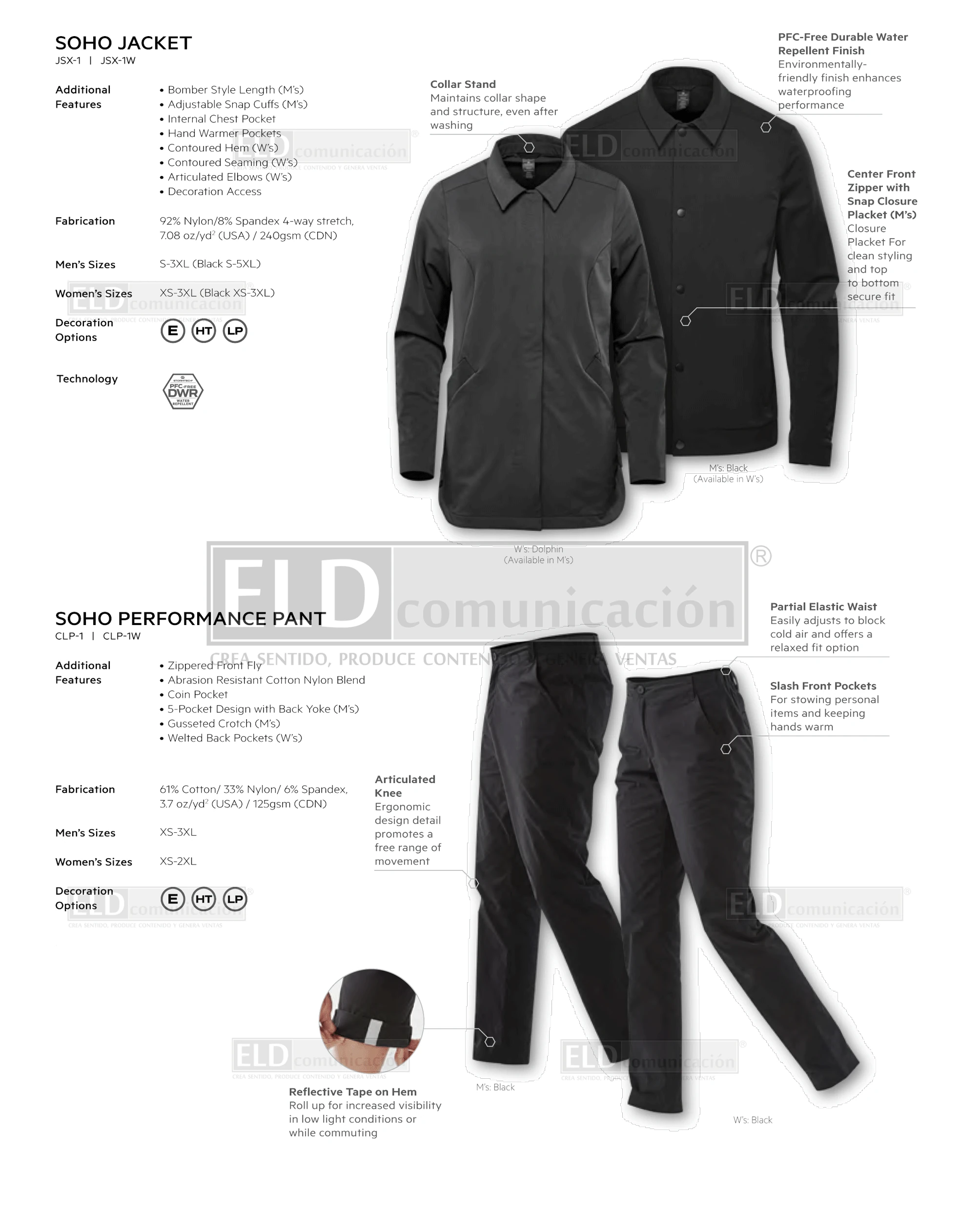Camisas casuales premium modelo soho jacket colores stormtech