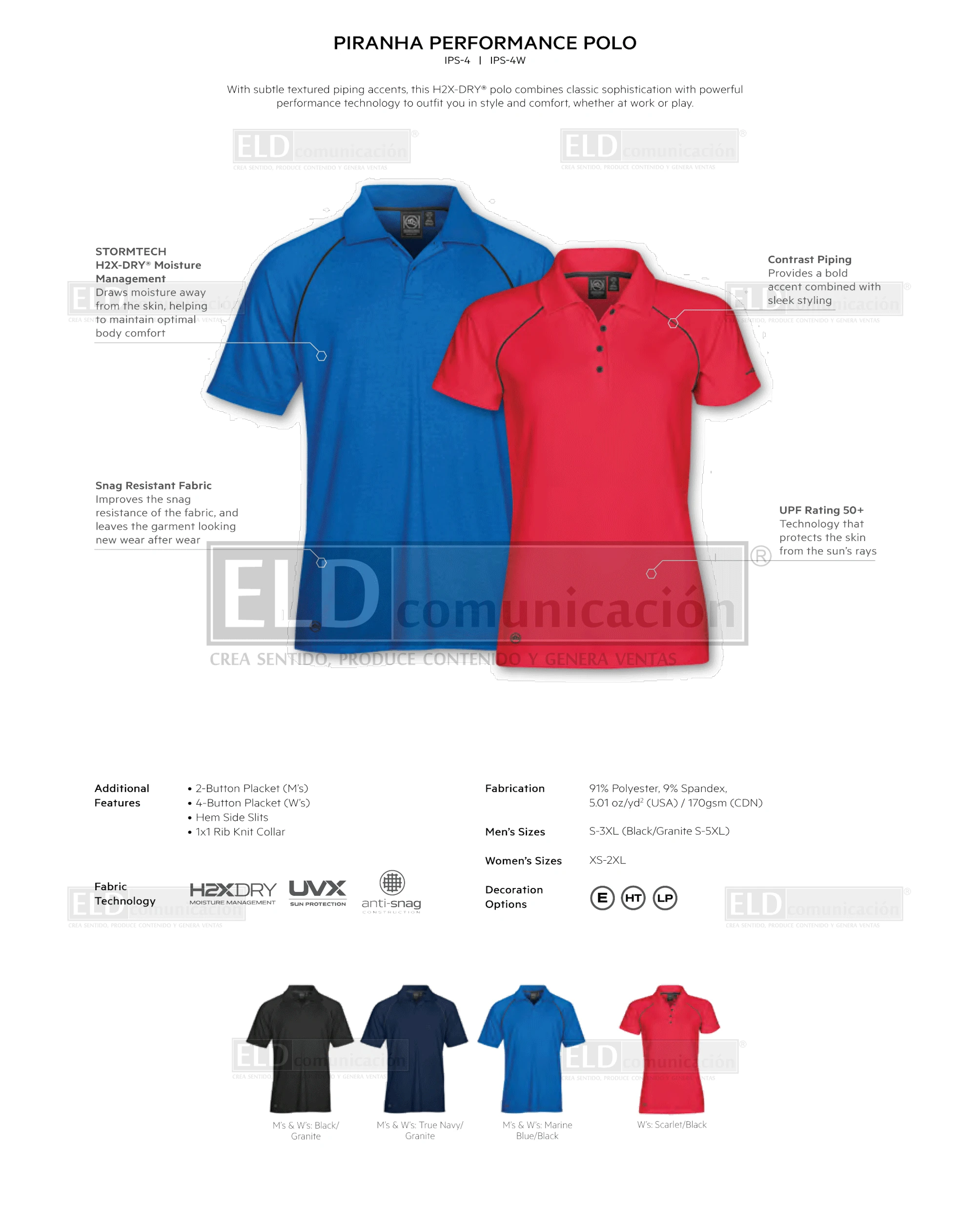 camisaspolopremiummodelopiranhaperformancecoloresstormtech