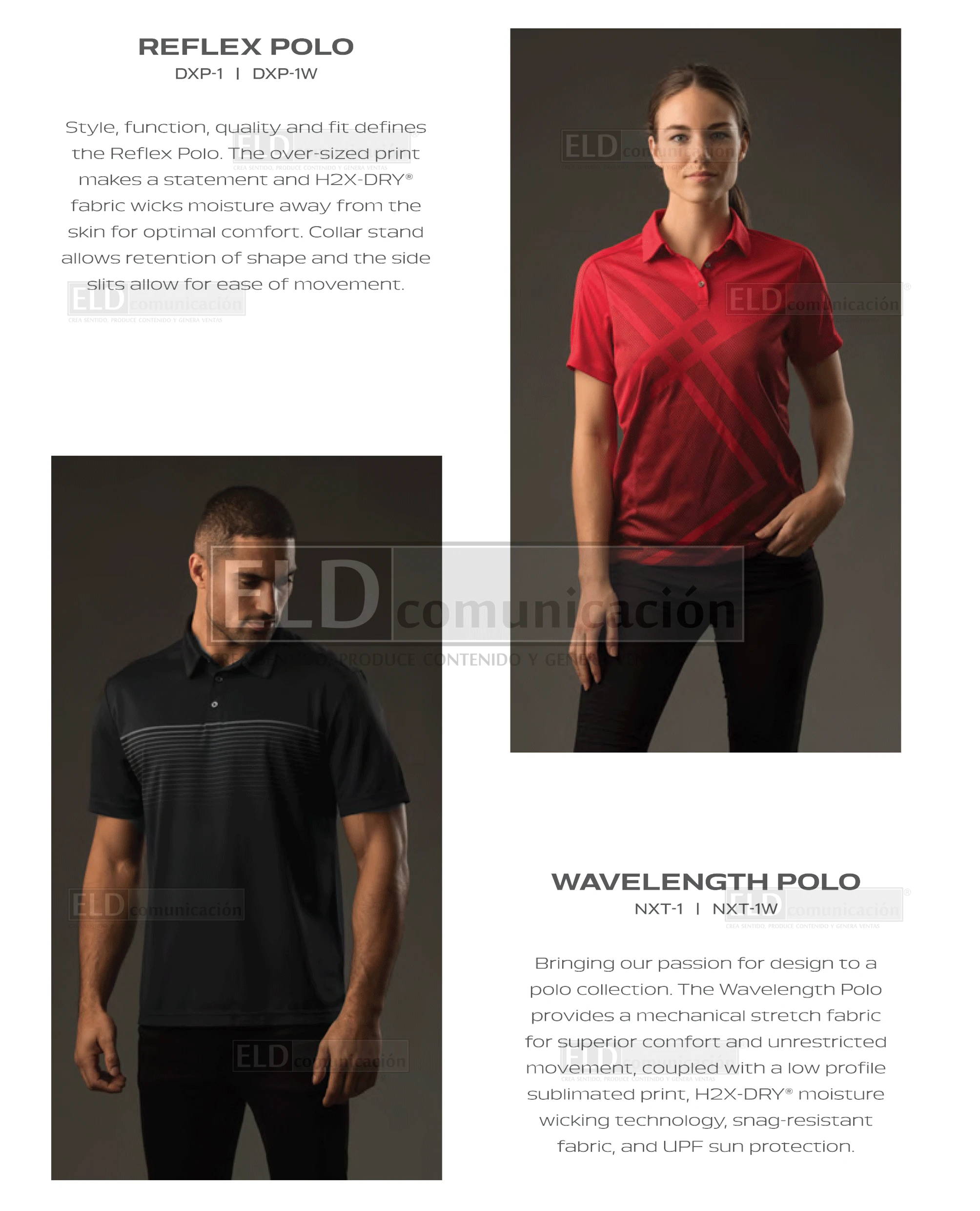 Camisas polo premium modelo reflex y wavelength stormtech