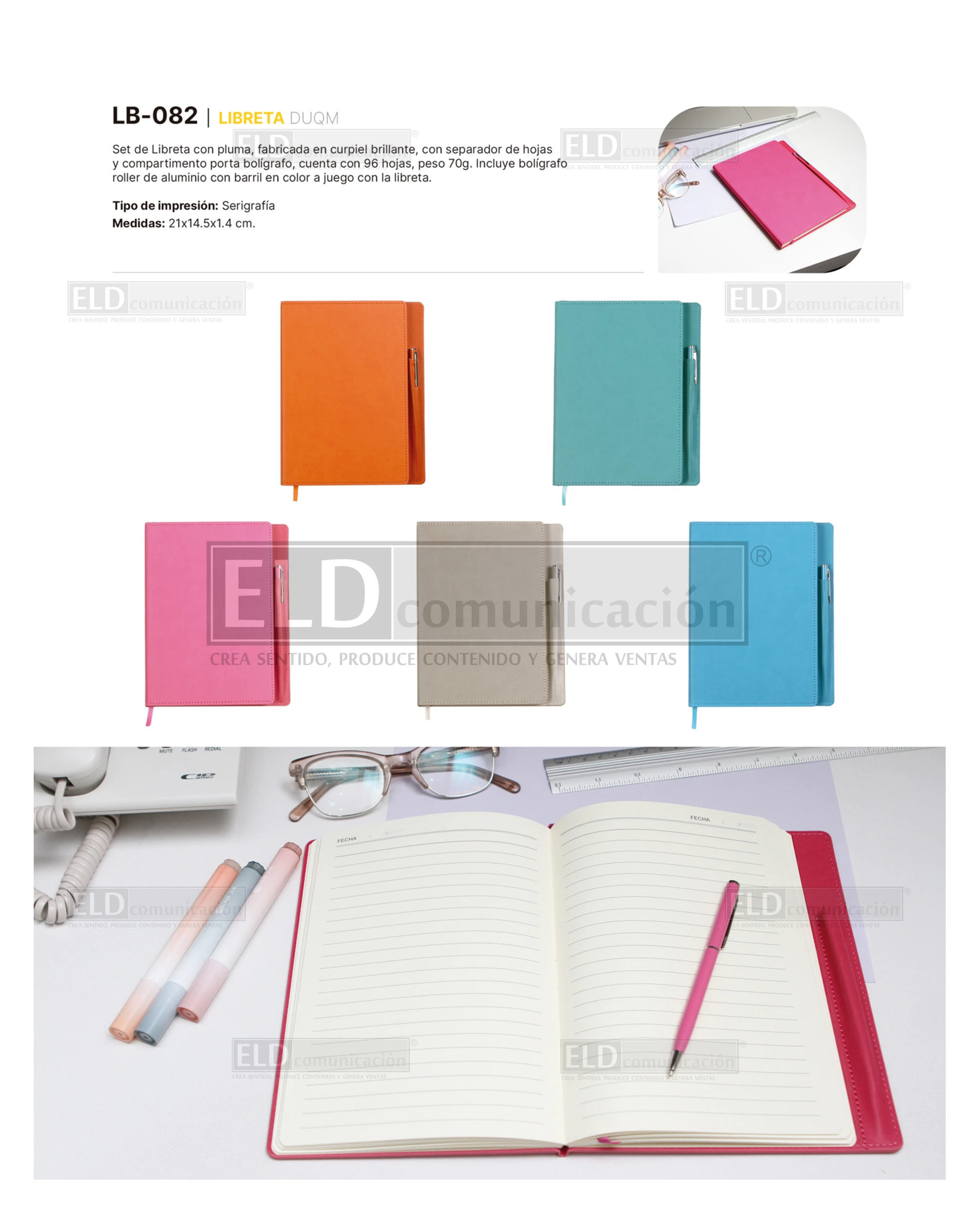 Libretas Promocionales en curpiel