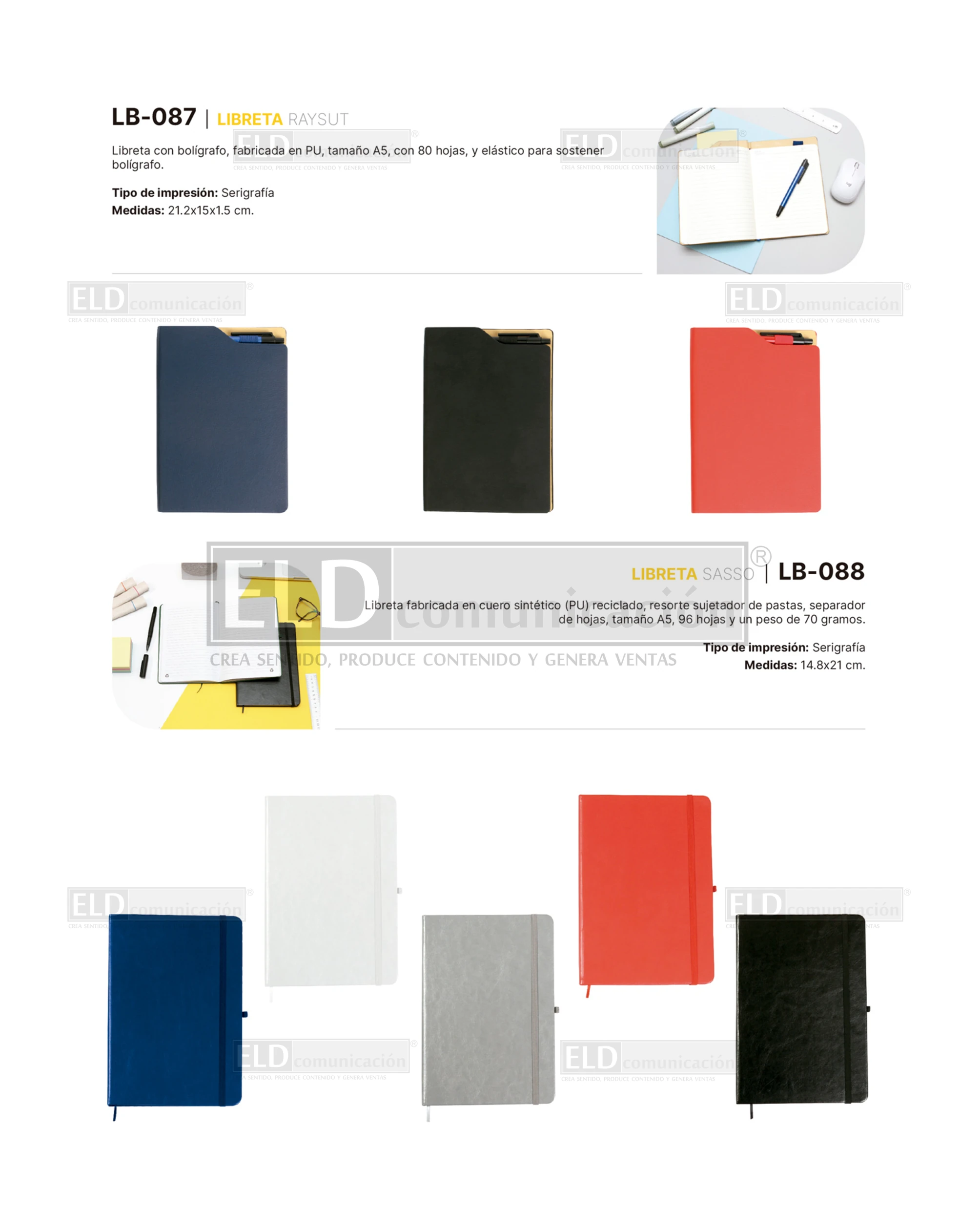 Libretas Promocionales en poliéster