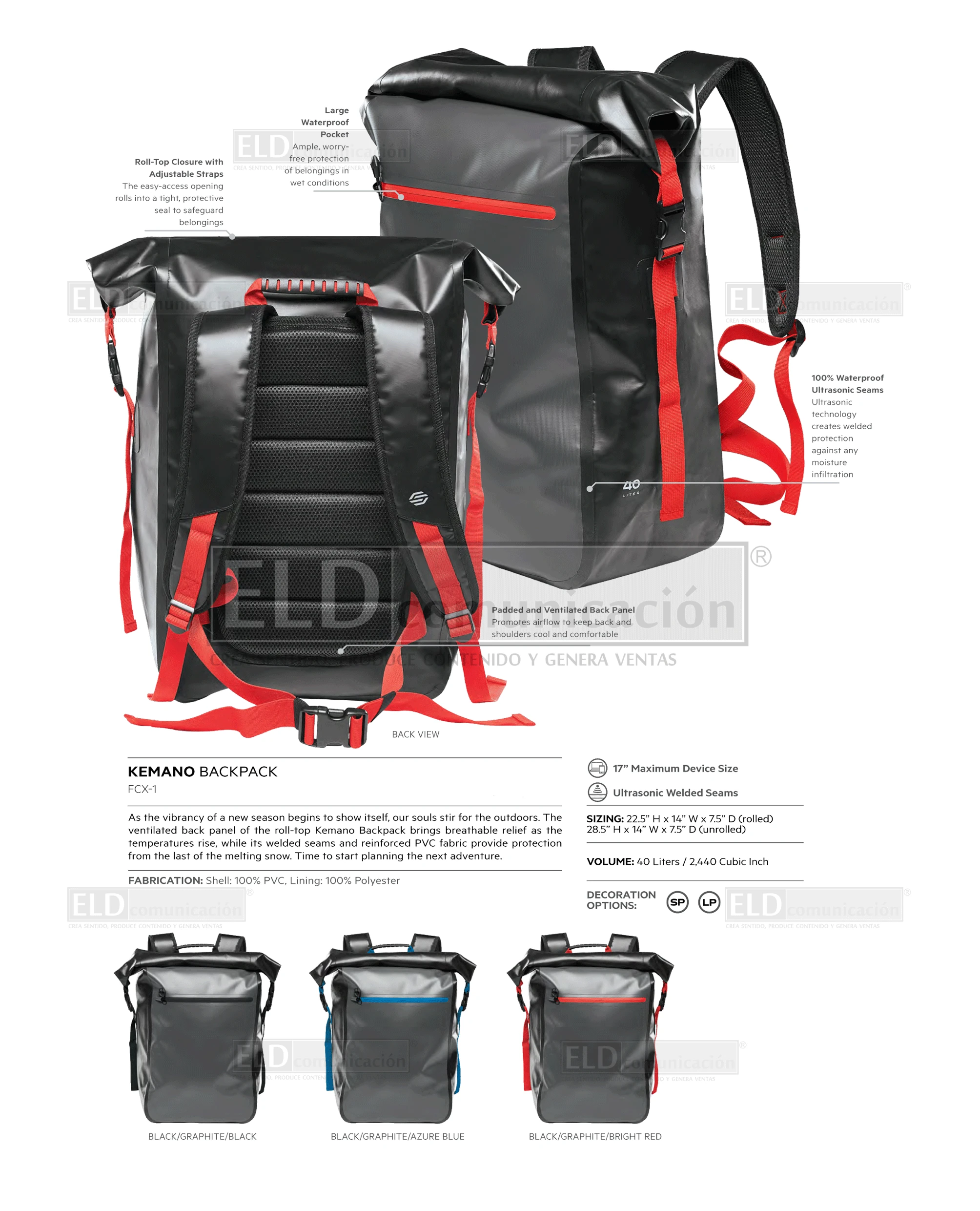 Mochilas Promocionales Stormtech 18