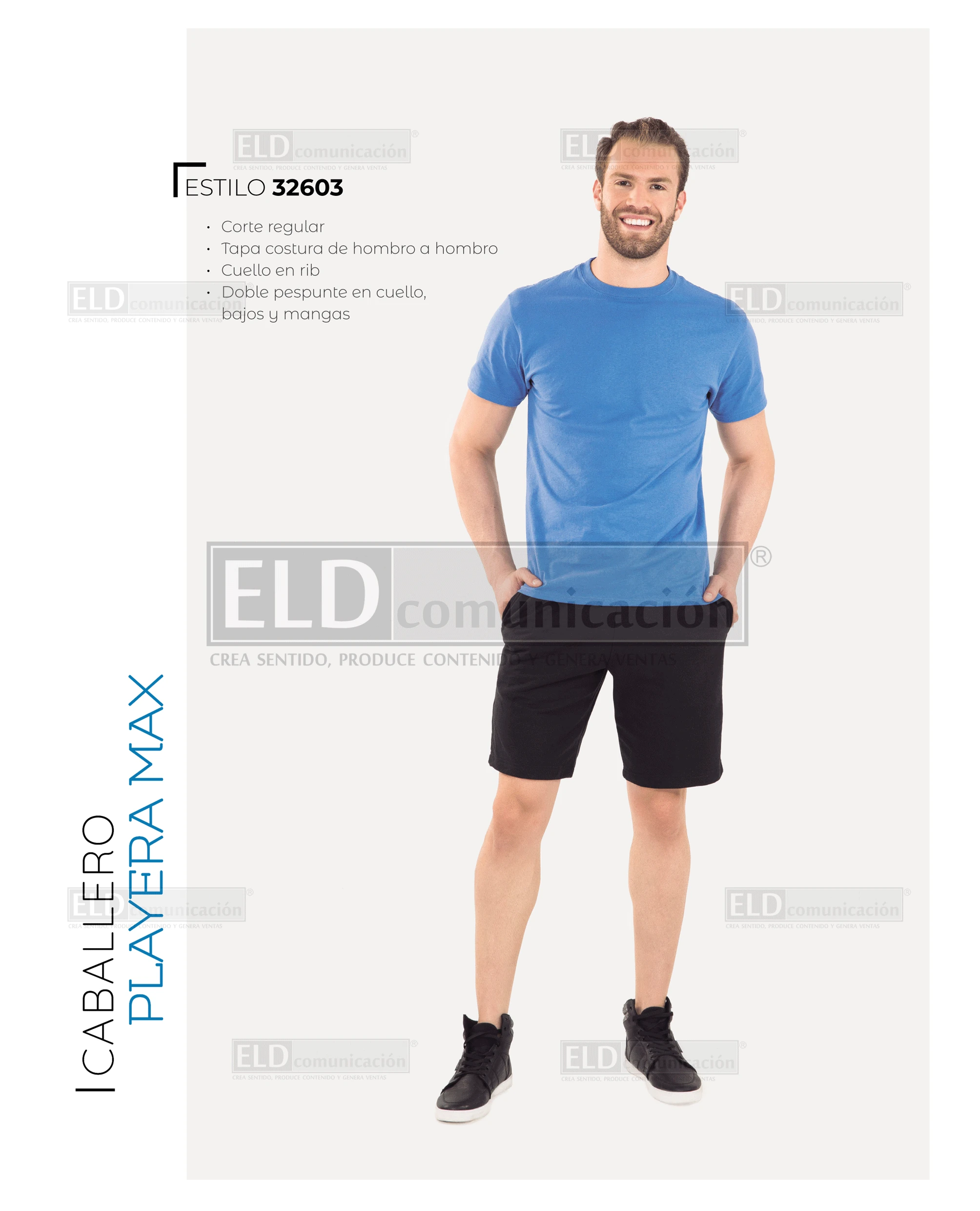 Playera optima para caballero max modelo 32603