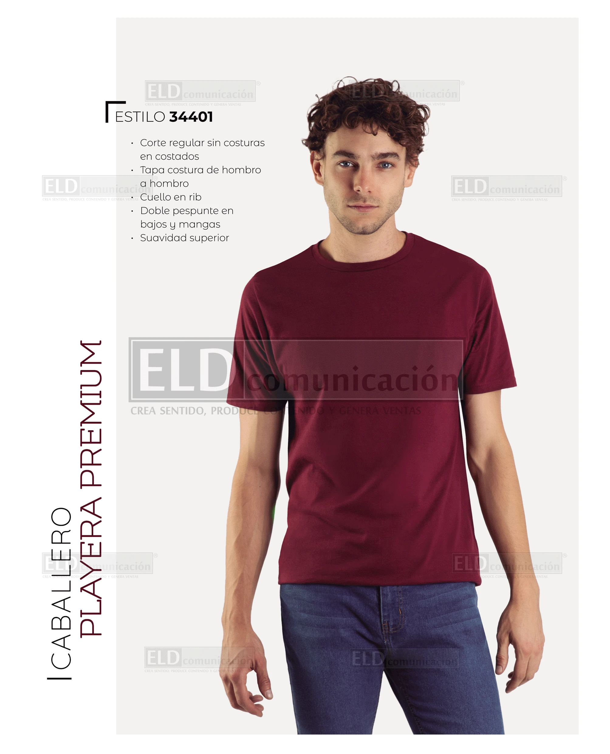 Playera optima para caballero premium modelo 334401