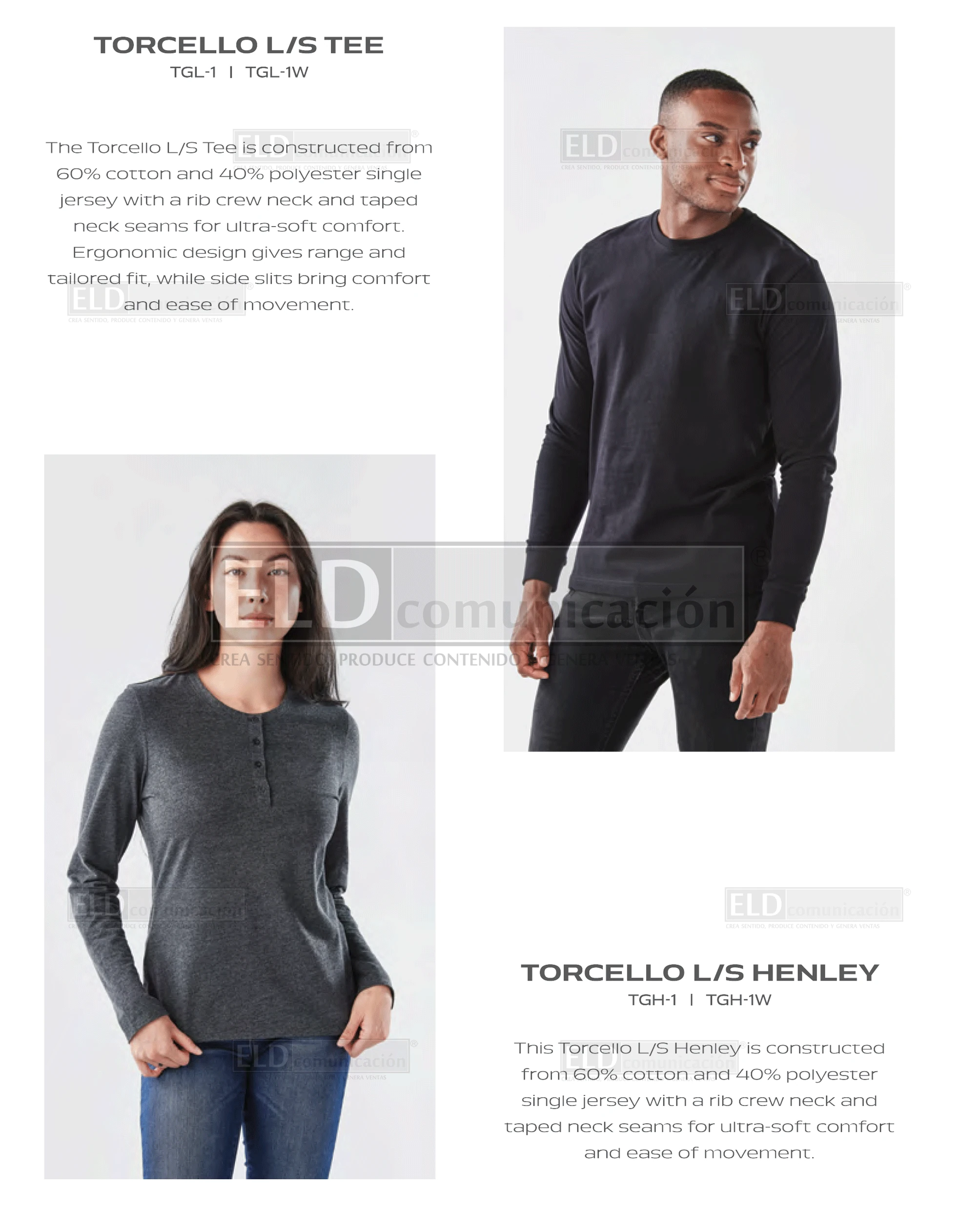 Playeras premium modelo torcello manga larga stormtech